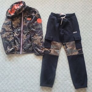 Levi's Kids Black and Camo Joggers